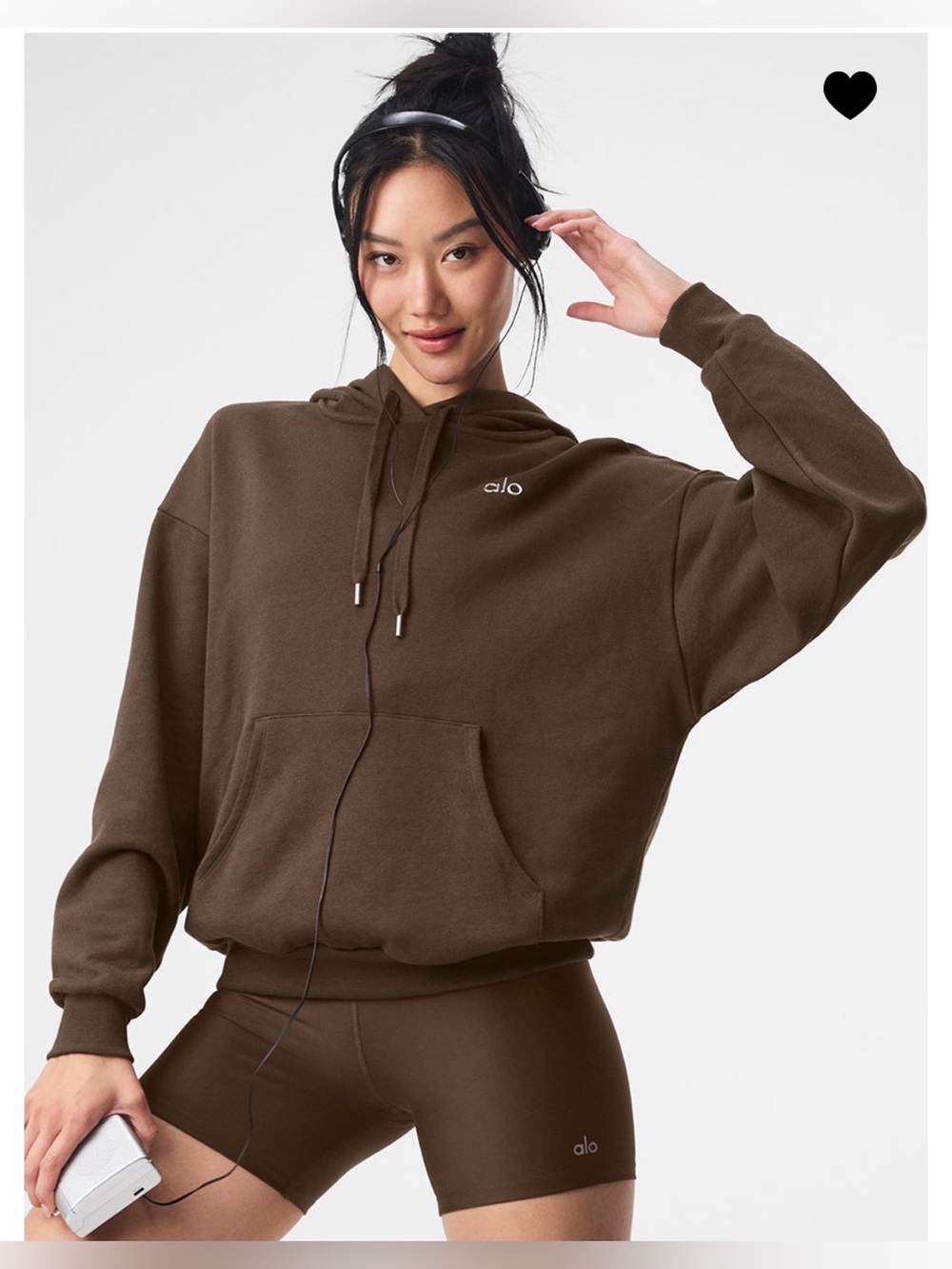 Alo Accolade Hoodie NWT in Espresso